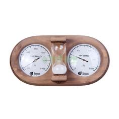 Термометр с гигрометром Банная станция с песочными часами 27*13,8*7,5см для бани и сауны /4 Банные штучки