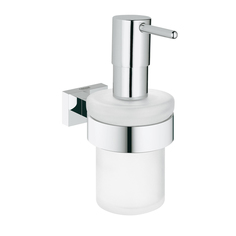 Дозатор жидкого мыла с держателем GROHE Essentials Cube, хром (40756001)