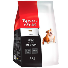 Корм для собак Royal Farm для средних пород, ягненок 2 кг