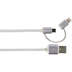 Кабель Skross Chargen Sync Micro USB & Lightning Connector Silver