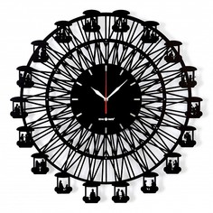 Настенные часы (62.4 см) BIG WHEEL 04006bk1 Silver Smith