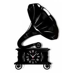 Настенные часы (53.4х80 см) GRAMOPHONE 04007bk0 Silver Smith