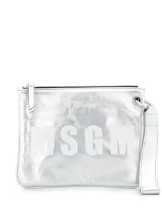 MSGM logo print clutch