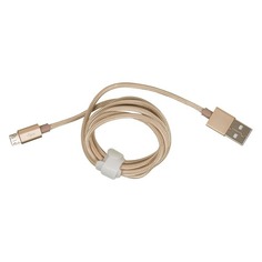 Кабель Deppa Alum, micro USB (m) - USB (m), 1.2м, 2A, золотистый [72191]