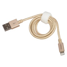 Кабель DEPPA Lightning (m), USB A(m), 1.2м, MFI, золотистый [72188]