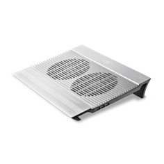 Подставка для ноутбука DeepCool N8, 17", 380х278х55 мм, 4хUSB, вентиляторы 2 х 140 мм, 1244г, серебристый