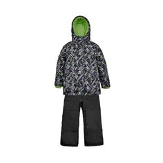 Комплект куртка/полукомбинезон Salve, цвет: черный/зеленый