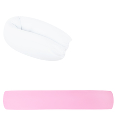 Подушка Smart-textile Валик-мах длина по внешнему краю 180 см, цвет: белый/розовый