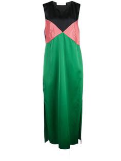 Marina Moscone платье-трапеция в стиле колор-блок