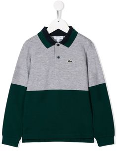 Lacoste Kids рубашка-поло в стиле колор-блок