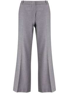 Kiltie cropped flared trousers