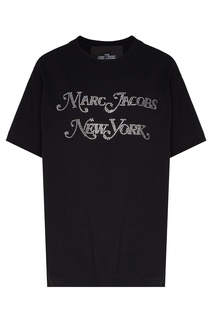 Черная футболка с логотипом из стразов The Marc Jacobs