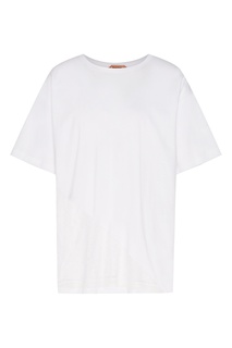 Белая футболка с кружевной вставкой No21
