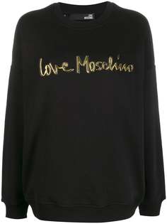 Love Moschino толстовка с контрастным логотипом