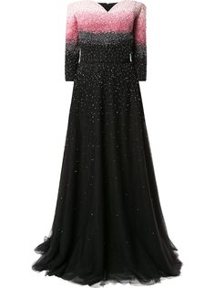 Saiid Kobeisy длинное декорированное платье из тюля