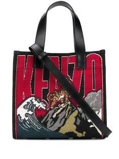 Kenzo сумка-тоут Jungle Tiger Mountain с вышивкой