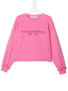 Philosophy Di Lorenzo Serafini Kids толстовка с декорированным логотипом