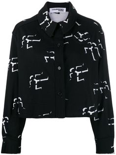 Courrèges куртка-рубашка с геометричным принтом