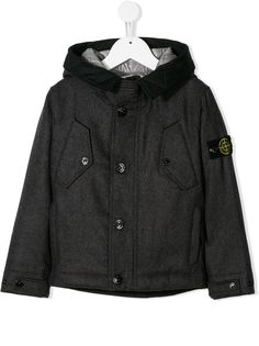 Stone Island Junior бомбер с капюшоном