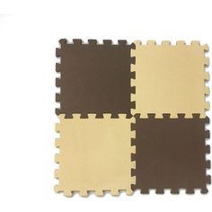 Коврик-пазл Eco-cover (16 дет.), цвет: бежевый/коричневый 100 х 100 см