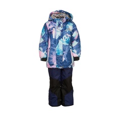 Комплект куртка/полукомбинезон Oldos, цвет: синий/розовый