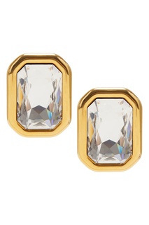 Золотистые клипсы с кристаллами Dallas Balenciaga