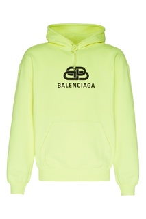 Неоново-желтое худи с логотипом Balenciaga Man