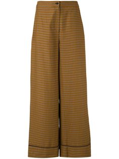 Layeur Brown FITZGERALD WIDE LEG TROUSER W FLY FRONT