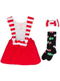 WAUW CAPOW by BANGBANG "комплект Christmas Candy Girl из сарафана, носков и резинки для волос"