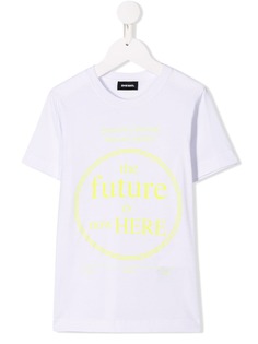 Diesel Kids футболка с принтом The Future Is Now Here