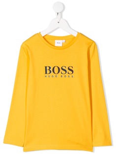 Boss Kids топ из джерси с логотипом