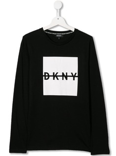 Dkny Kids топ из джерси с логотипом