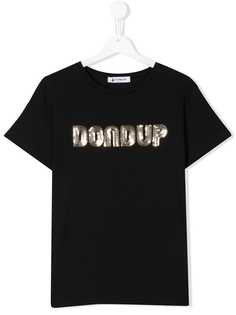 Dondup Kids футболка с логотипом из пайеток