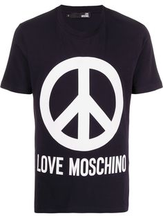 Love Moschino футболка Peace с логотипом