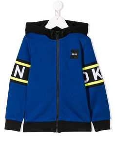 Dkny Kids худи на молнии в стиле колор-блок с логотипом