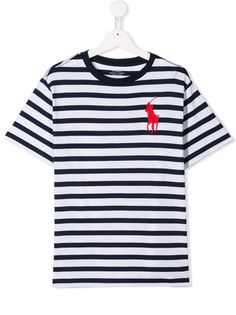 Ralph Lauren Kids футболка в полоску с логотипом