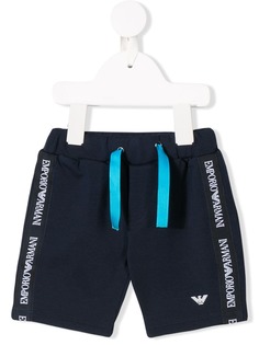 Emporio Armani Kids шорты на шнурке с логотипом