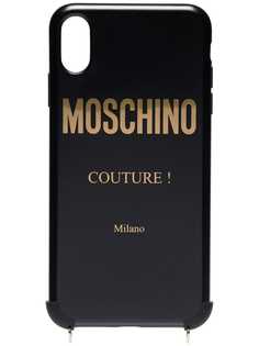 Moschino чехол для iPhone X с цепочкой