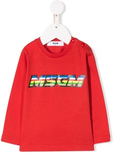 Msgm Kids футболка с логотипом