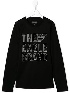 Emporio Armani Kids футболка с принтом Eagle Brand
