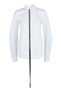 Белая блузка с контрастной отделкой No21