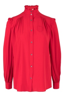Красная блузка с рюшами No21