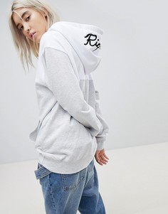Oversize-худи с вышивкой логотипа на капюшоне RIPNDIP-Серый