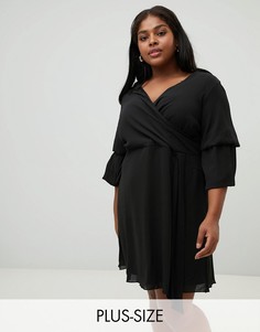 Платье с ярусным рукавами Koko-Черный