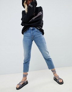 Укороченные джинсы в винтажном стиле Cheap Monday-Синий