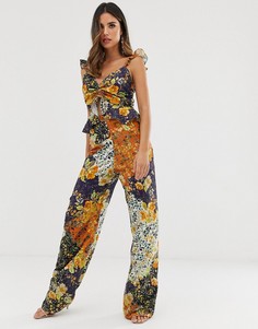 Широкие брюки с цветочным принтом Hope & Ivy-Мульти