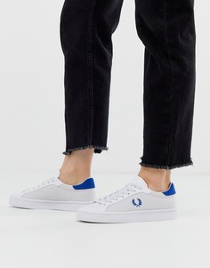 Кроссовки из сетчатой ткани и кожи Fred Perry Lawn-Белый