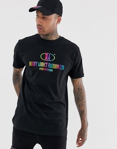 Oversize-футболка с логотипом Night Addict-Мульти