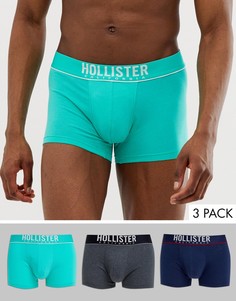 Комплект из 3 боксеров-брифов с контрастным поясом Hollister-Мульти