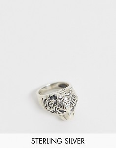 Серебряное кольцо с отделкой в виде тигра Serge DeNimes-Серебряный
